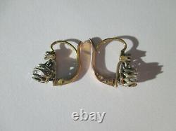 Embellish Dreader Earrings Old 18 Carat Silver Solid Gold