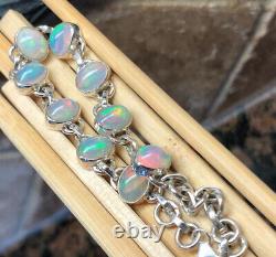 Ethiopian Opal Bracelet 925 Solid Silver Antique Birthday Gift Gifts