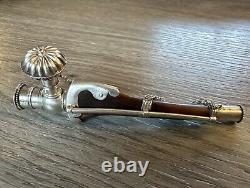 Exceptional Work of a 19th Century Sailor: Antique Pipe in Bone and Solid Silver