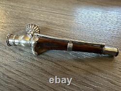 Exceptional Work of a 19th Century Sailor: Antique Pipe in Bone and Solid Silver