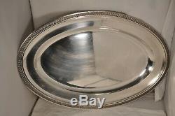 Flat Old Sterling Silver Antique Solid Silver Dish MB Tetard 1,112 KG Art Deco