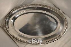 Flat Old Sterling Silver Antique Solid Silver Dish MB Tetard 1,112 KG Art Deco