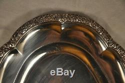 Flat Old Sterling Silver MB Boulenger Antique Solid Silver Fish Dish 995gr