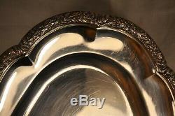 Flat Old Sterling Silver MB Boulenger Antique Solid Silver Fish Dish 995gr