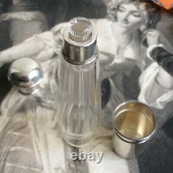 Former Alcoholic Travel Bottle With Crystal Gobelet And Silver Massive Xixth