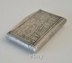 Former Box Argent Massif Hunting Scene Solid Silver Snuffbox