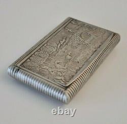 Former Box Argent Massif Hunting Scene Solid Silver Snuffbox