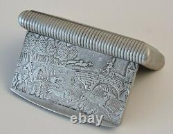 Former Box Argent Massif Hunting Scene Solid Silver Snuffbox