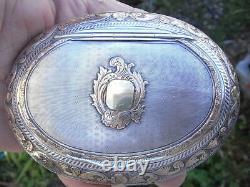 Former Box Box Chaplain Tabatière Silver Gold Massive Boar Box Silver