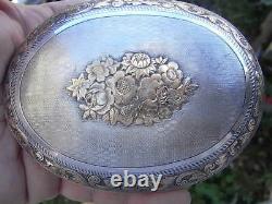 Former Box Box Chaplain Tabatière Silver Gold Massive Boar Box Silver