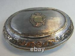 Former Box Box Chaplain Tabatière Silver Gold Massive Boar Box Silver