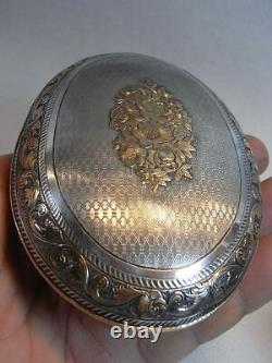 Former Box Box Chaplain Tabatière Silver Gold Massive Boar Box Silver