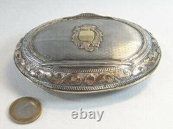 Former Box Box Chaplain Tabatière Silver Gold Massive Boar Box Silver