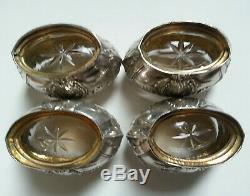 Former Box Salerons 4 + 4 Spoons Silver Gilt Mo Victor Leneuf