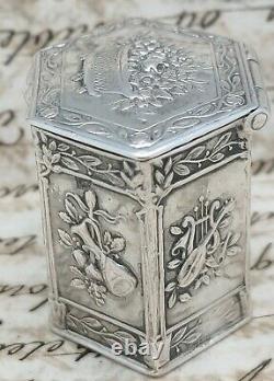 Former Box Silver Box Massive 18th Century 18th Century 10th Century Niellée Old Silverbox