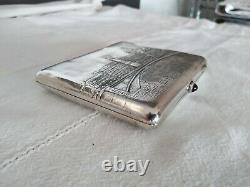 Former Case A Cigarette Silver Russian Massive Russian Silver Case Moscow Kremlin