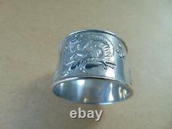Former Chinese Export Silver Massive Dragon Towel Ring