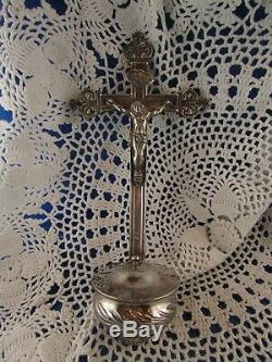 Former Clam Christ Silver Crucifix Punch Old Nineteenth Jesus