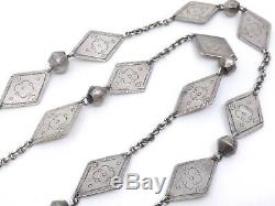 Former Collie Berber Ethnic Necklace In Silver
