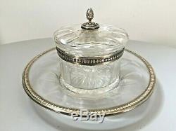 Former Confiturier In Sterling Silver And Goldsmith Crystal Lagriffoul & Laval