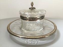 Former Confiturier In Sterling Silver And Goldsmith Crystal Lagriffoul & Laval