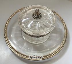 Former Confiturier In Sterling Silver And Goldsmith Crystal Lagriffoul & Laval