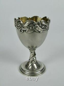 Former Coquetier Cuillere In Silver Massif Vermeil Murat 1900 Gui Art Nouveau