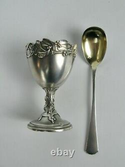 Former Coquetier Cuillere In Silver Massif Vermeil Murat 1900 Gui Art Nouveau