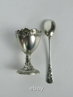 Former Coquetier Cuillere In Silver Massif Vermeil Murat 1900 Gui Art Nouveau