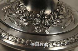 Former Cup Sterling Silver Crystal Grave Antique Solid Silver Cup Centerpiece