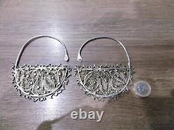 Former Ethnic Massive Silver Earrings Watermark Kabyle Berbere