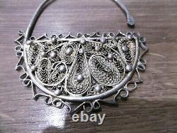 Former Ethnic Massive Silver Earrings Watermark Kabyle Berbere