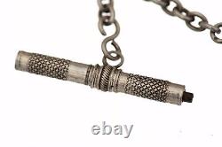 Former Gousset Watch Chain With Its Silver Key Massive Watch Chain 19th