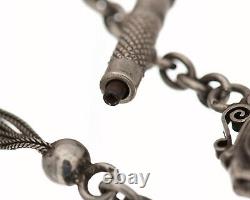 Former Gousset Watch Chain With Its Silver Key Massive Watch Chain 19th