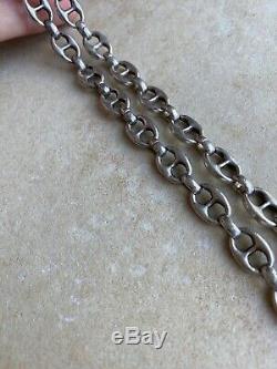 Former Long Necklace Chain Necklace Coffee Bean In 925 Sterling Silver 78gr
