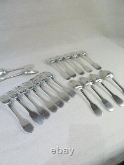 Former Menagere Ensemble Silver Massif Uni Flat 1 K 279 Cutlery Monogram Cb