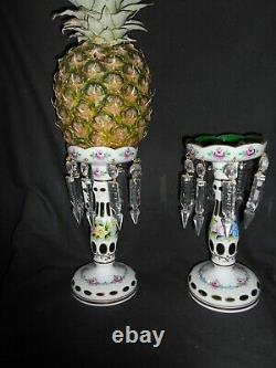 Former Pair Of Pineapple Door Present Art Popular Glass Overlay Crystal