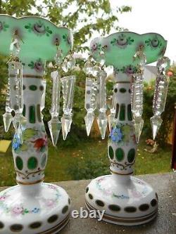 Former Pair Of Pineapple Door Present Art Popular Glass Overlay Crystal