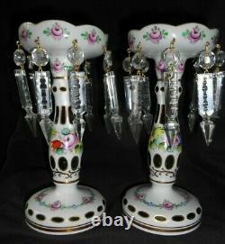 Former Pair Of Pineapple Door Present Art Popular Glass Overlay Crystal