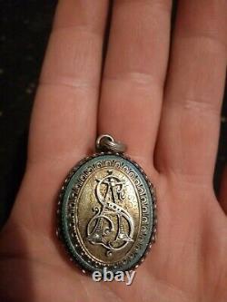 Former Pendant Photo Holder 19th Silver Massif Sanglier