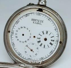 Former Rare Watch Gousset Complications 1890 To Revise S. G. D. G Old Watch