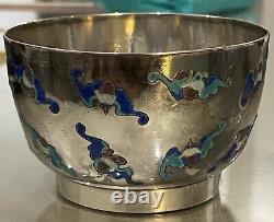 Former Silver Bowl Massive Emaille Origin China Asia Bowl Chinese Silver Solid