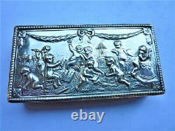 Former Silver Box Decor D'amours Angelots Putti Silver Box Silberne Box