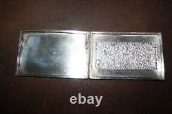Former Solid Silver Cigarette Case XIX Import Indo China 127 Gr