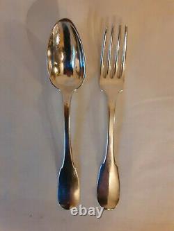 Former Solid Silver Cutlery 19th 24 Pieces