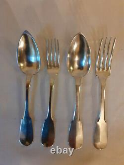 Former Solid Silver Cutlery 19th 24 Pieces