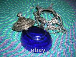 Former Solid Silver Sugar Minerva 460g Blue Crystal Glass Vine Decorations