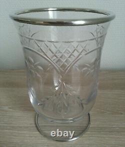 Former Vase Sublime In Cristal Argent Massif Miverve + Mo Punches To Be Identified