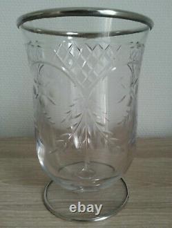 Former Vase Sublime In Cristal Argent Massif Miverve + Mo Punches To Be Identified