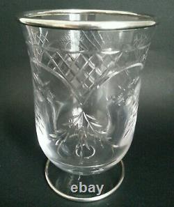 Former Vase Sublime In Cristal Argent Massif Miverve + Mo Punches To Be Identified